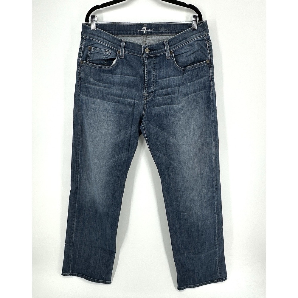 7 For All Mankind Standard Jeans Mens 36X32 Straight Medium Wash Denim